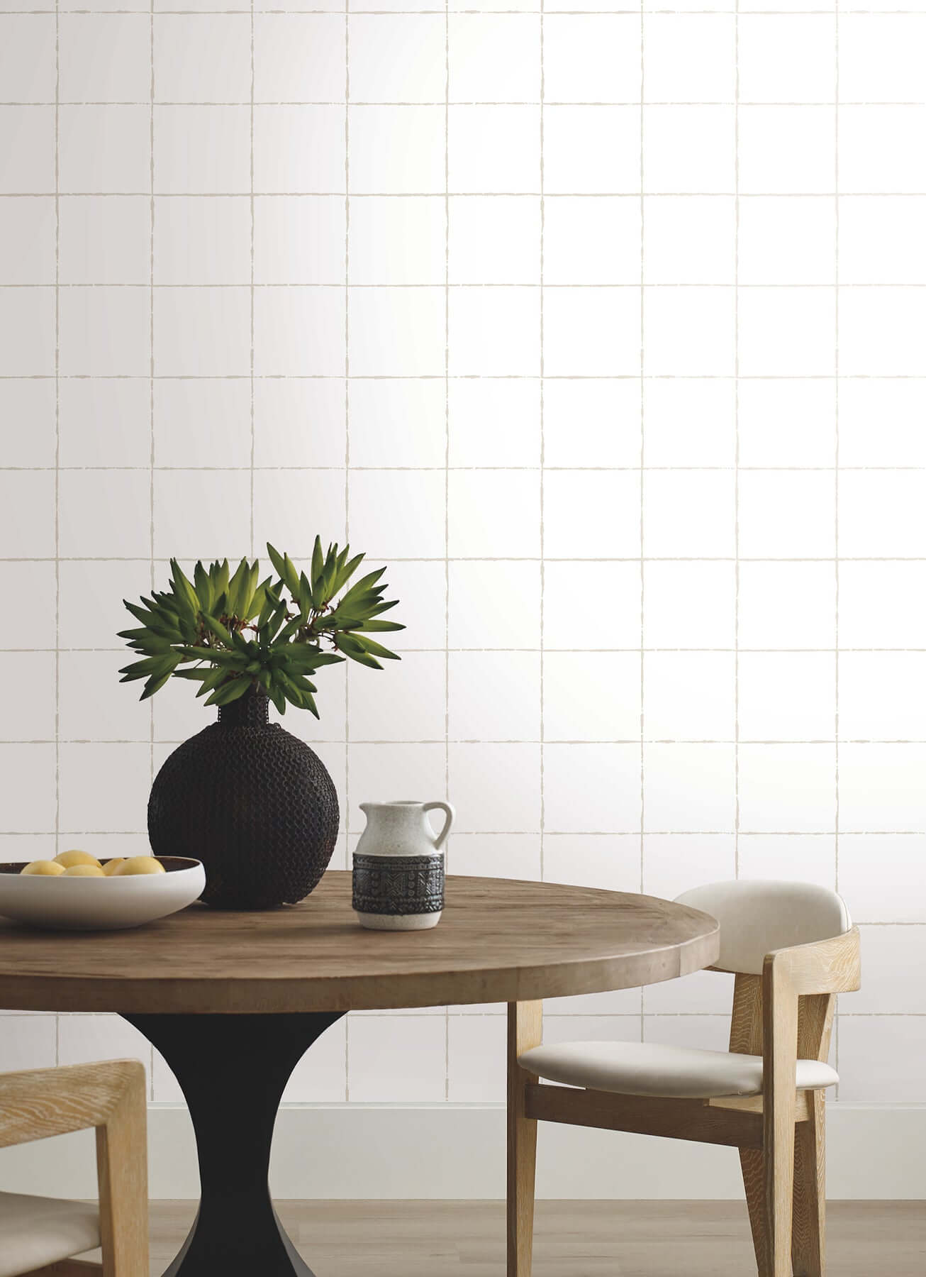 la-vitre-plaid-graphite-wallpaper-york-wallcoverings-zm2855 - York Wallcoverings Wallpaper