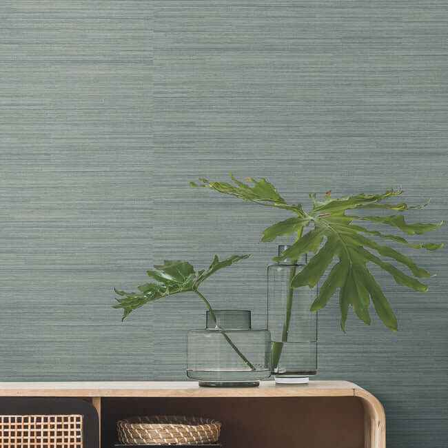 Trousseau Aqua York High Performance Textile Wallcovering - York Wallcoverings - 200-14 - York Wallcoverings Wallpaper