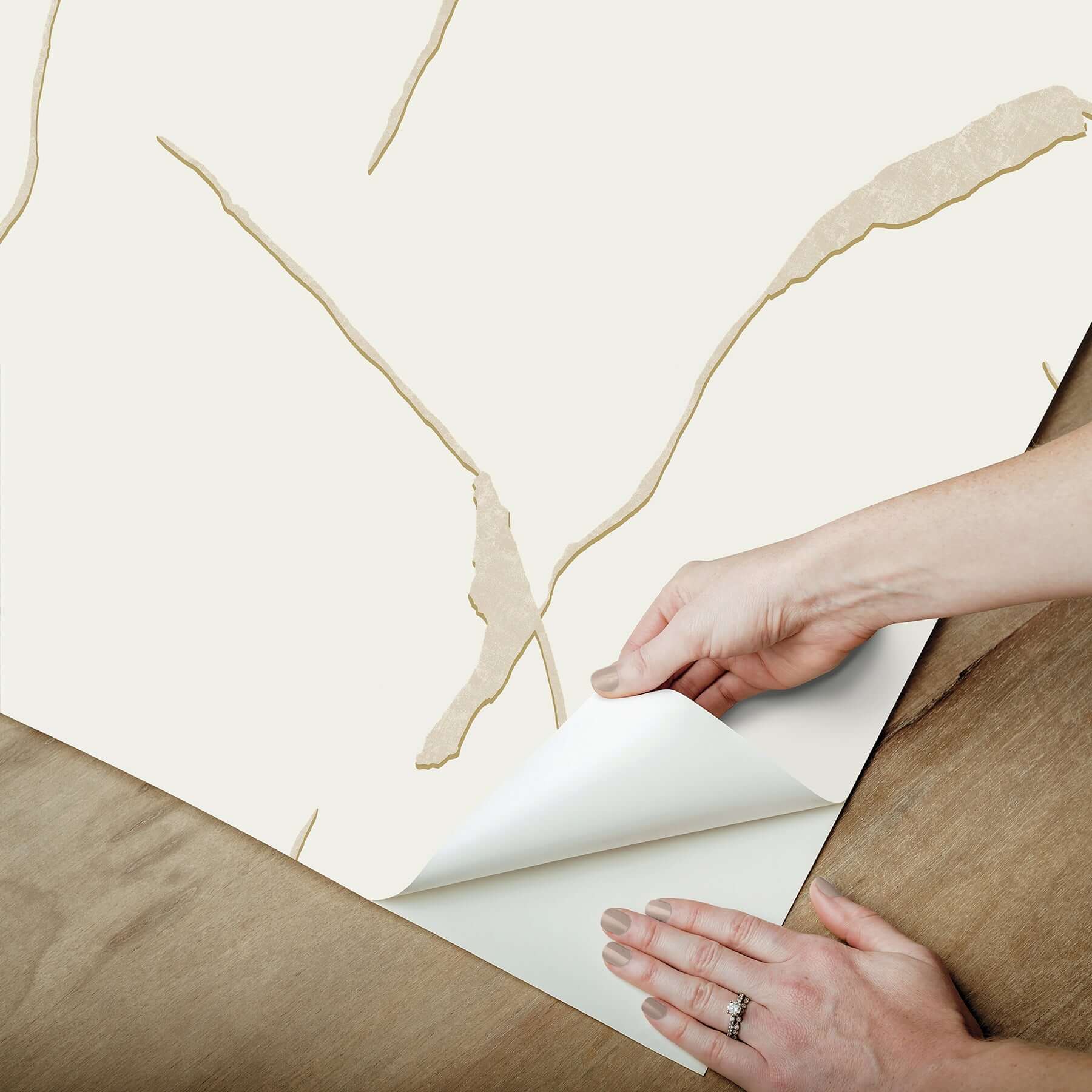 ivory-coast-caramel-gold-premium-peel-stick-wallpaper-york-wallcoverings-psw1651rl - York Wallcoverings Wallpaper