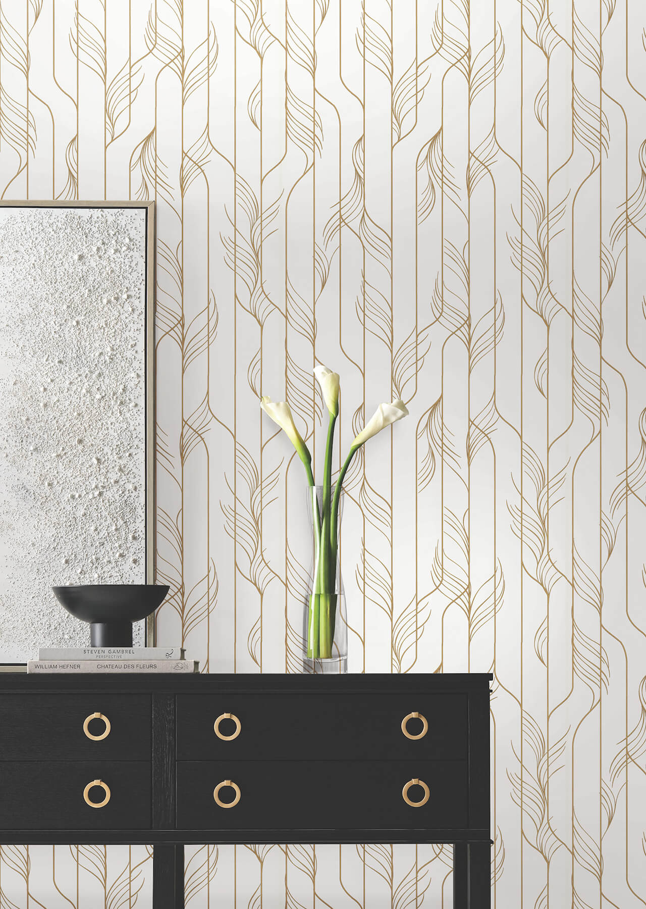elemental-thread-white-gold-wallpaper-york-wallcoverings-df3301 - York Wallcoverings Wallpaper