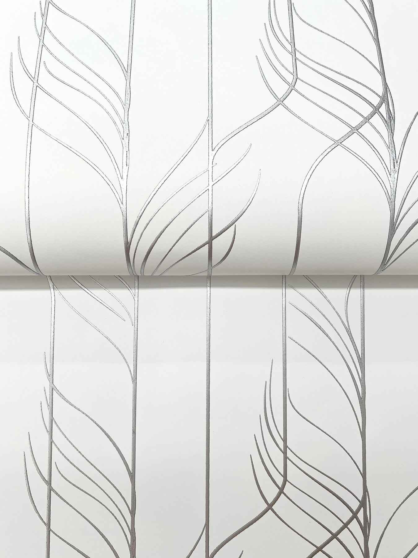 Elemental Thread White & Silver Wallpaper - York Wallcoverings - DF3302 - York Wallcoverings Wallpaper