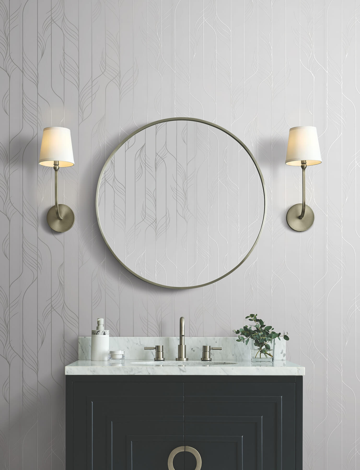 elemental-thread-white-silver-wallpaper-york-wallcoverings-df3302 - York Wallcoverings Wallpaper