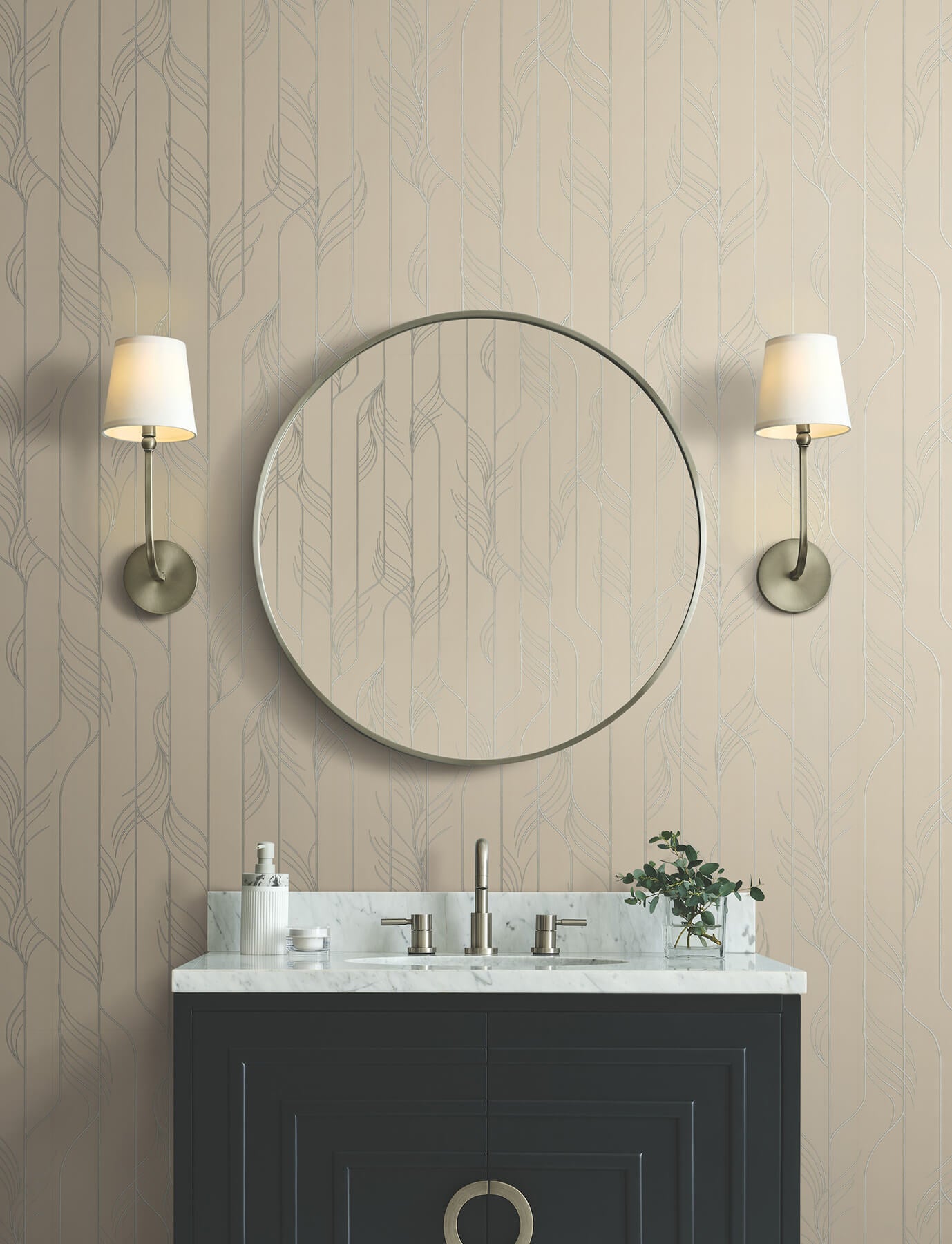 elemental-thread-neutral-pearl-silver-wallpaper-york-wallcoverings-df3303 - York Wallcoverings Wallpaper
