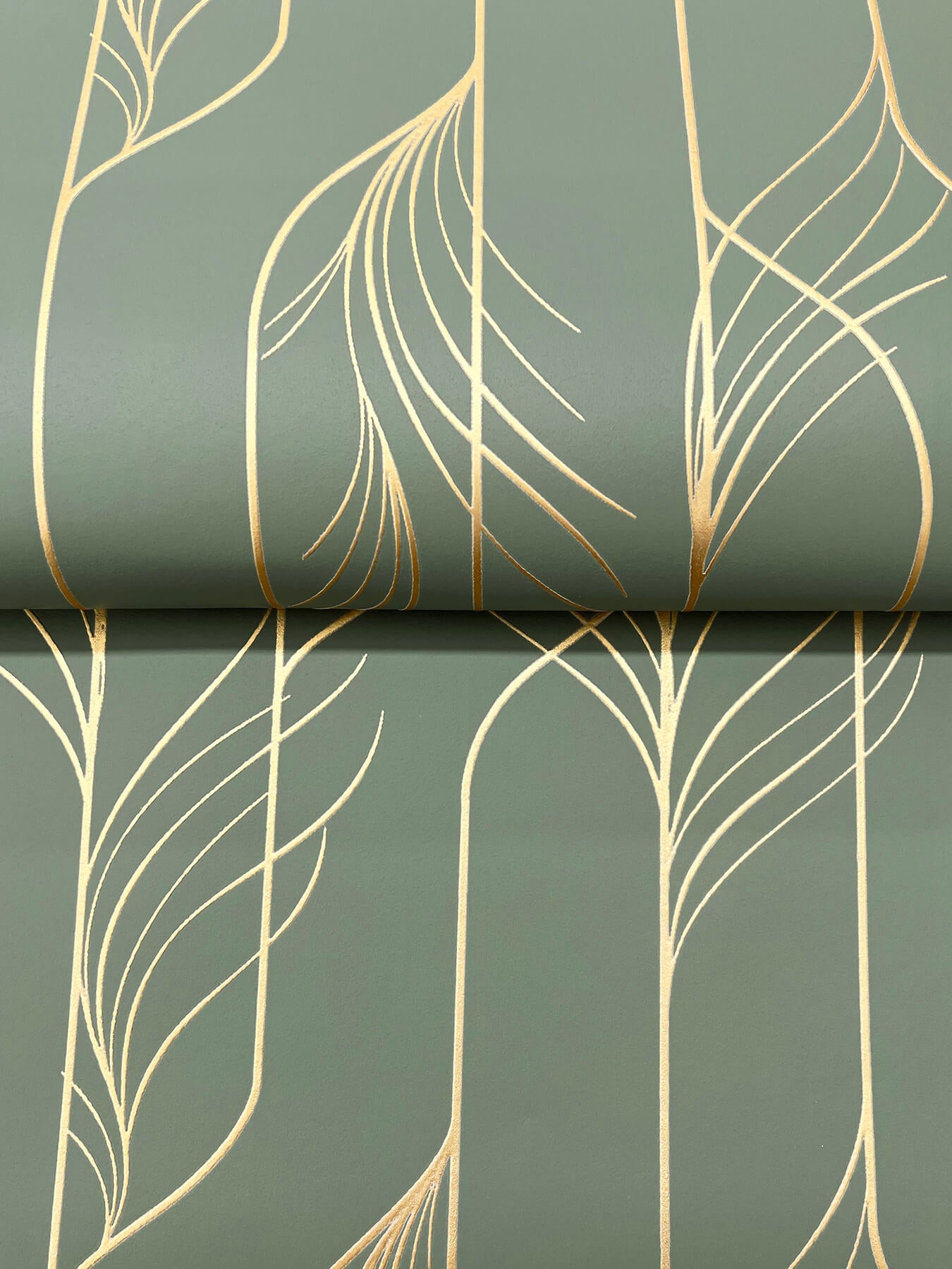 Elemental Thread Green & Gold Wallpaper - York Wallcoverings - DF3306 - York Wallcoverings Wallpaper