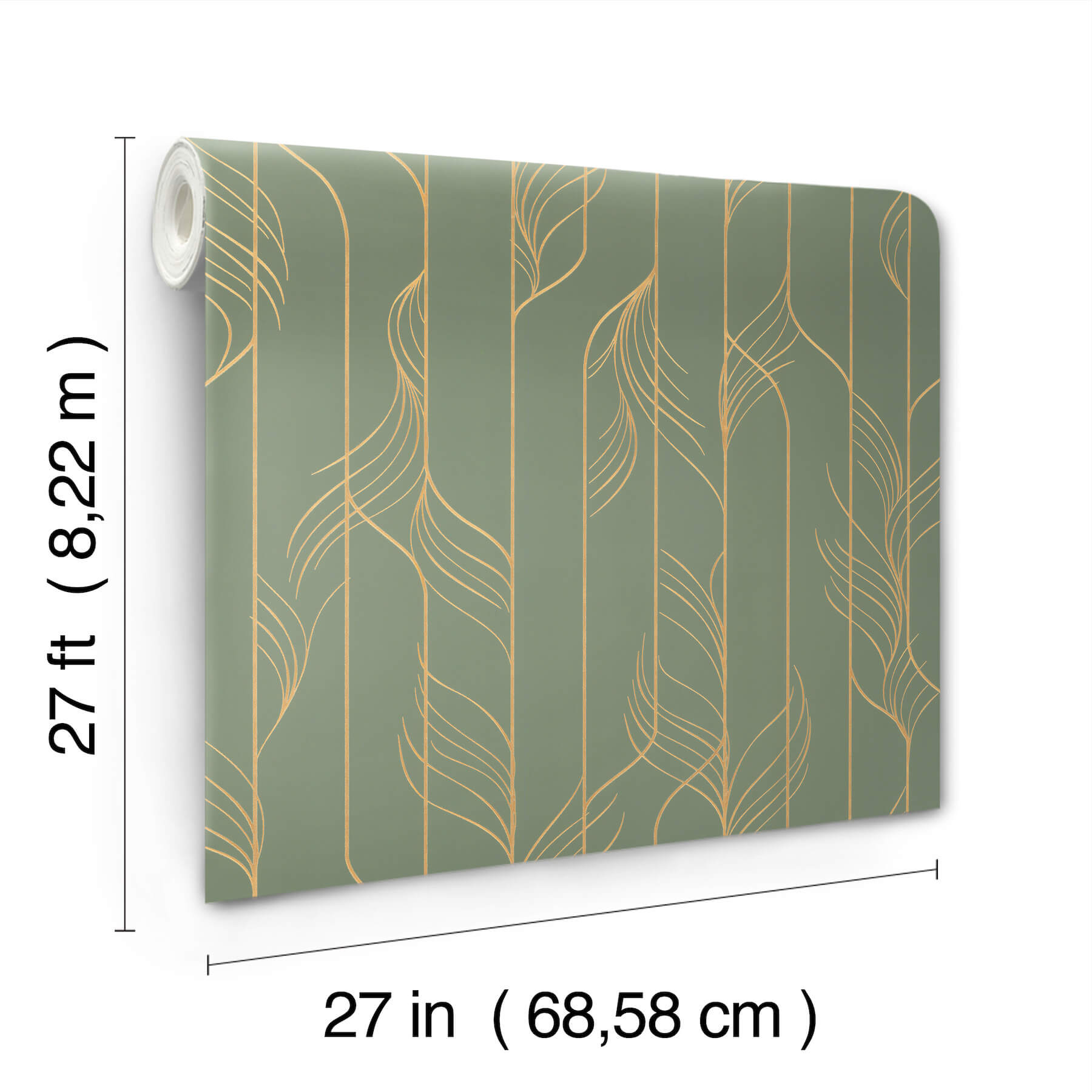 elemental-thread-green-gold-wallpaper-york-wallcoverings-df3306 - York Wallcoverings Wallpaper