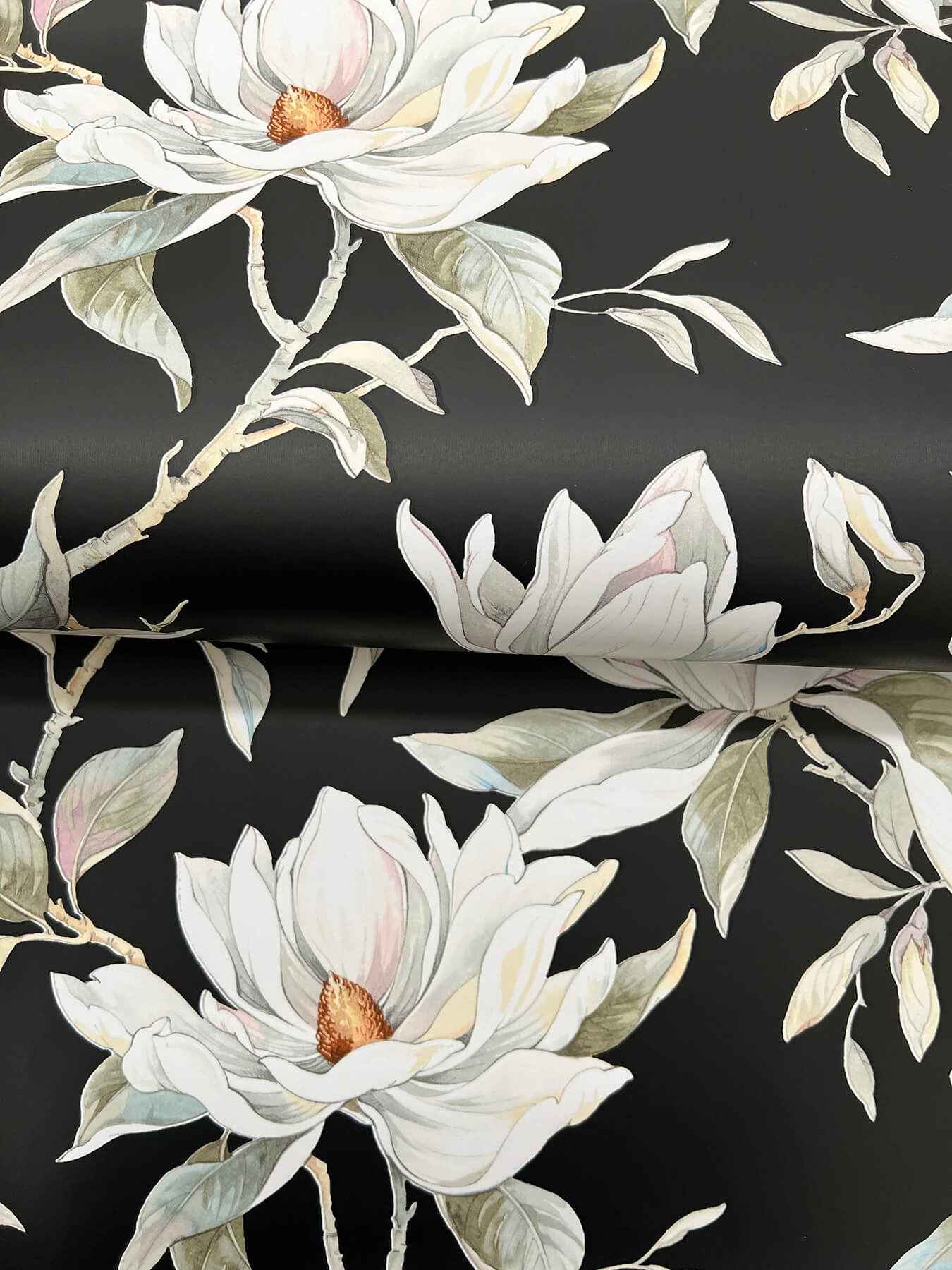Garden Jewels Black Wallpaper - York Wallcoverings - DF3313