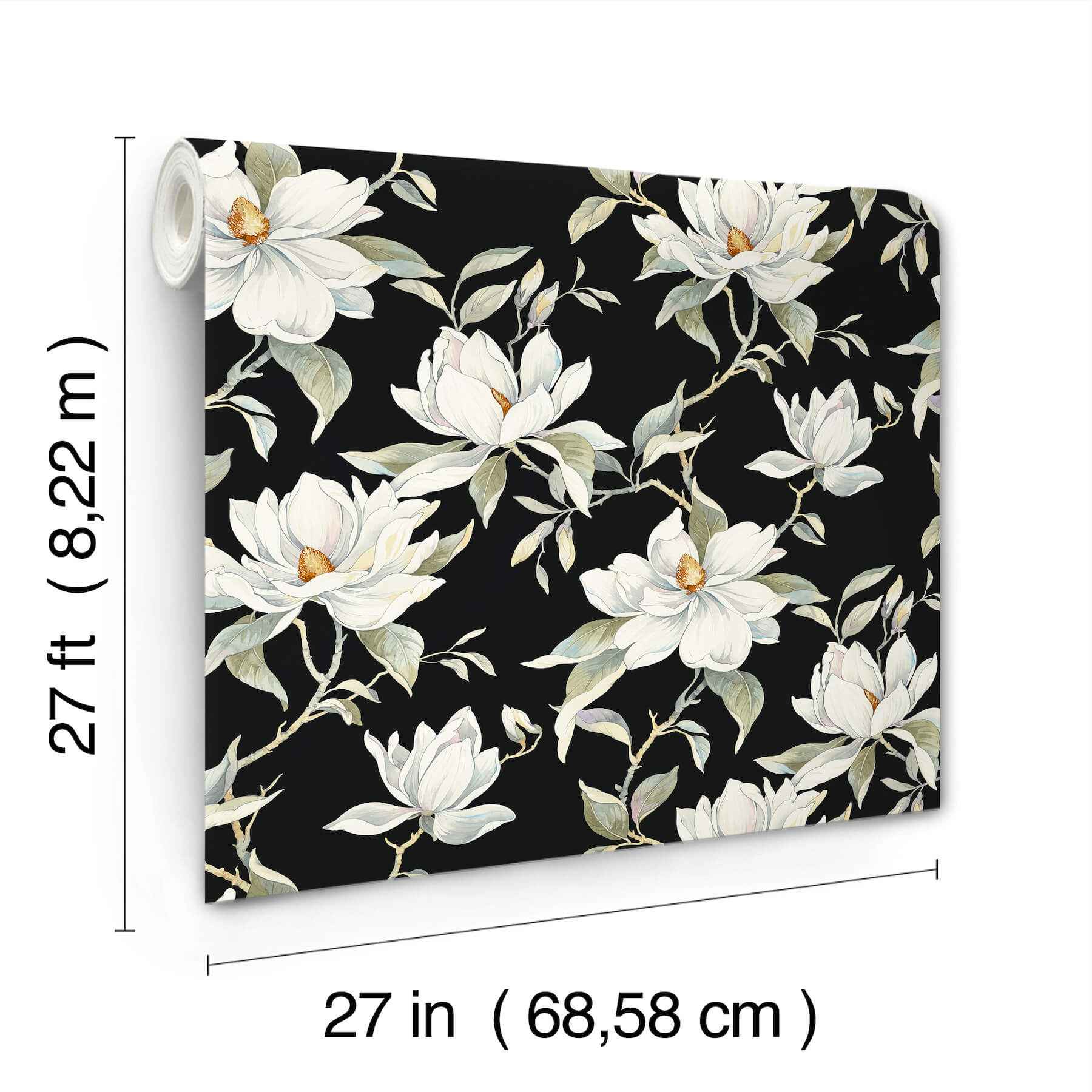 Garden Jewels Black Wallpaper - York Wallcoverings - DF3313 - York Wallcoverings Wallpaper