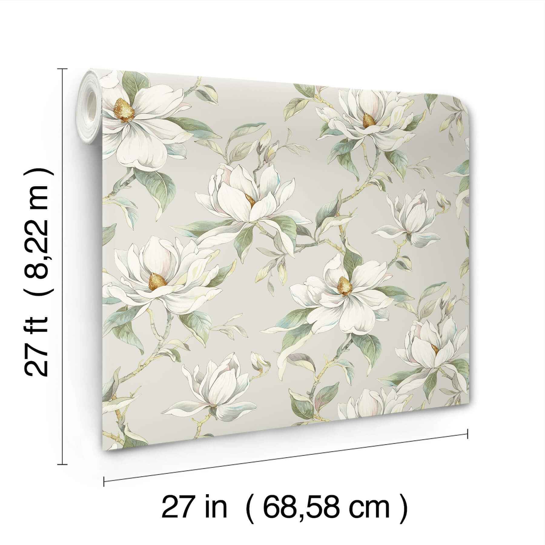 Garden Jewels Warm Grey Wallpaper - York Wallcoverings - DF3314 - York Wallcoverings Wallpaper