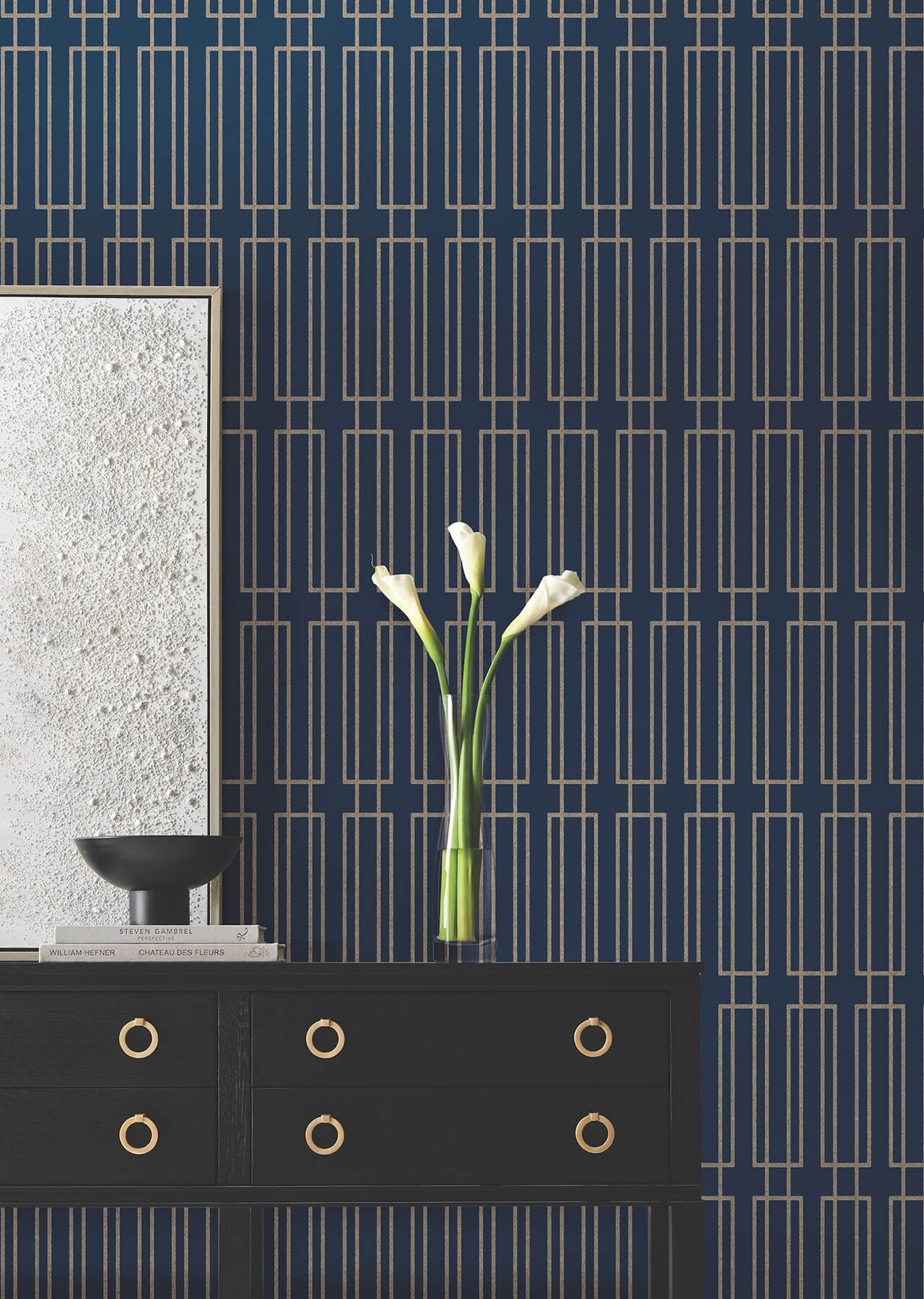 terrace-navy-wallpaper-york-wallcoverings-df3329 - York Wallcoverings Wallpaper