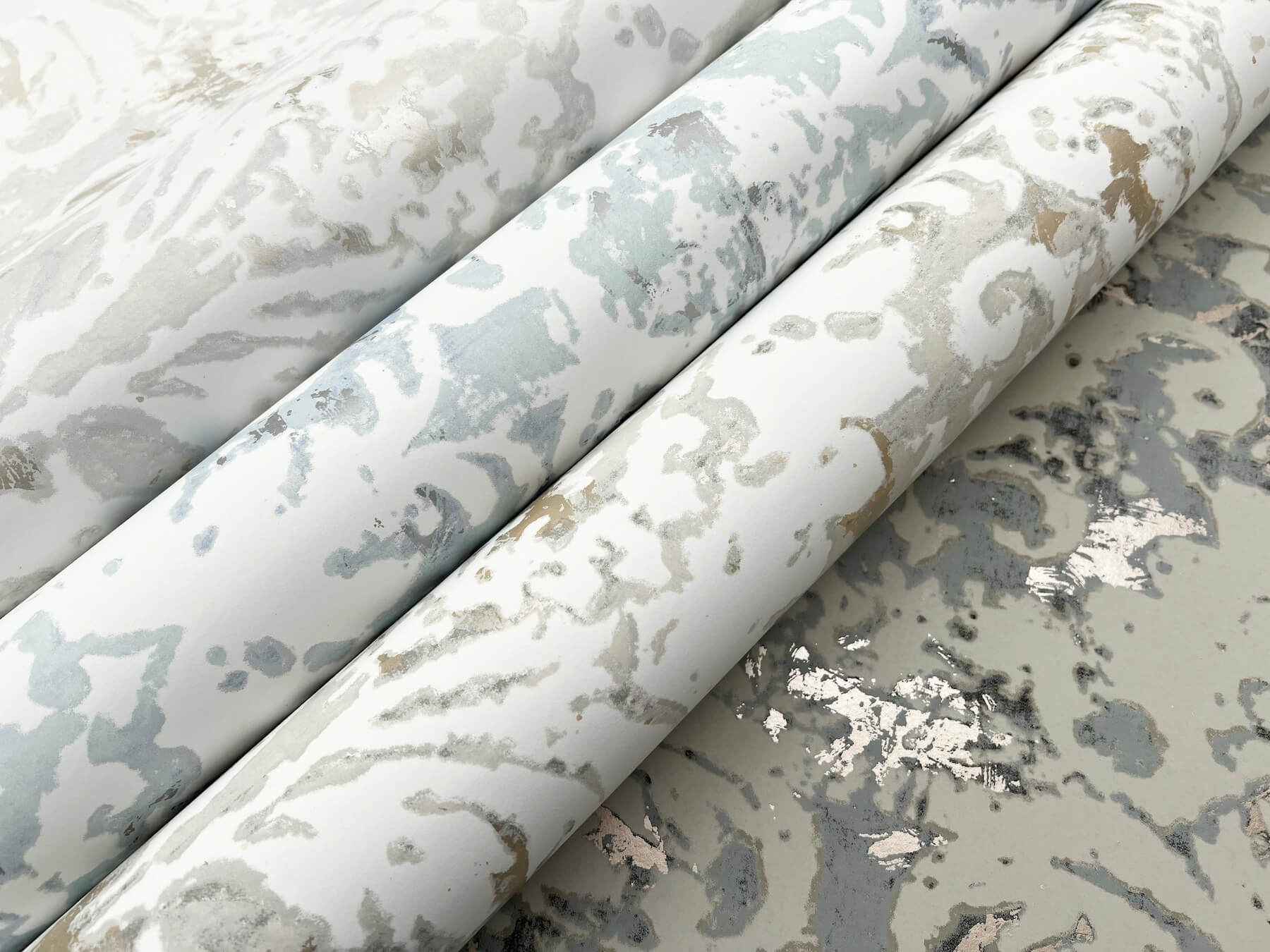 Velvet Crush Damask Blue & Pearl Wallpaper - York Wallcoverings - DF3335 - York Wallcoverings Wallpaper