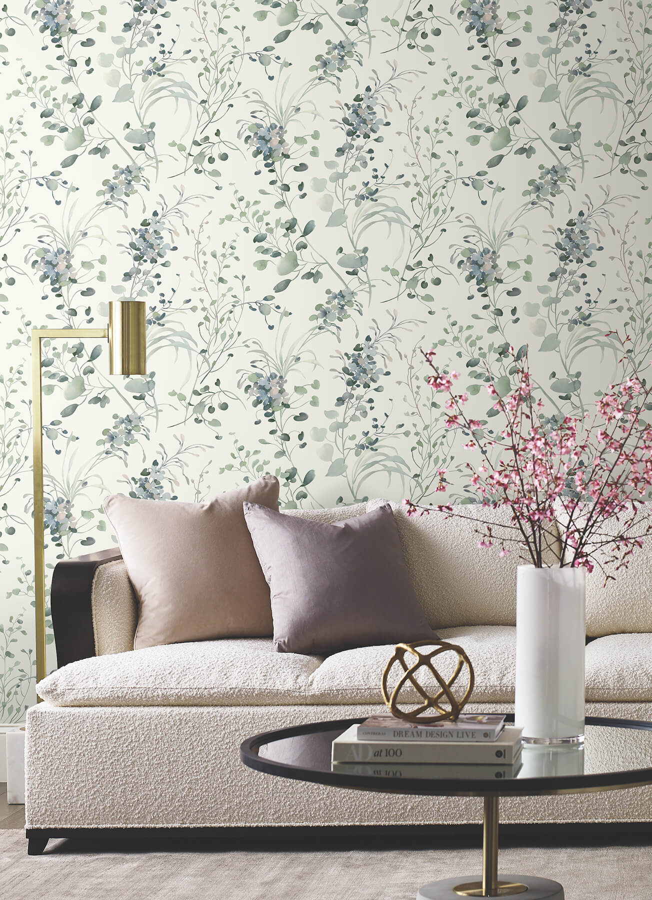 spring-whispers-jade-wallpaper-york-wallcoverings-df3341 - York Wallcoverings Wallpaper