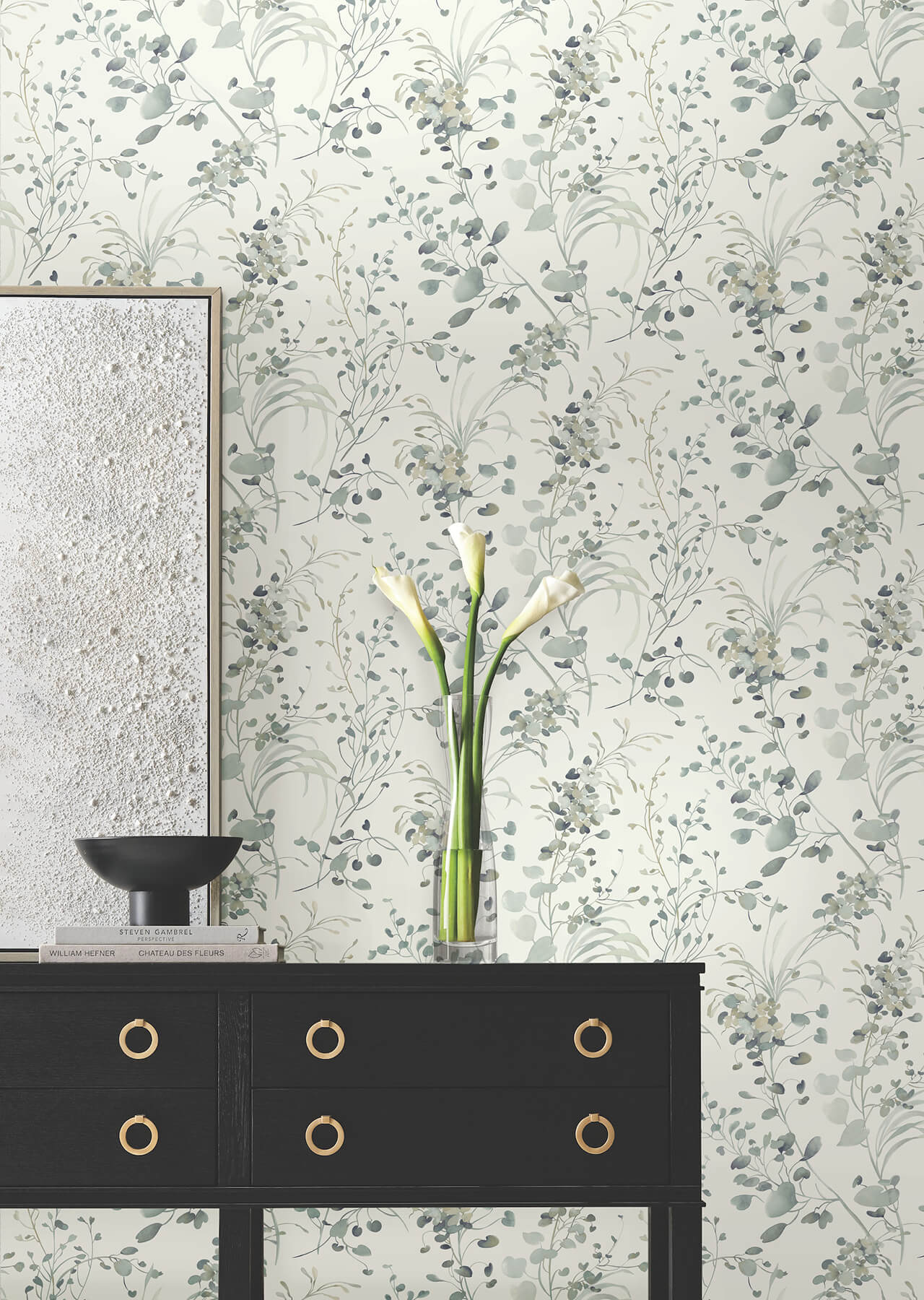 spring-whispers-moss-wallpaper-york-wallcoverings-df3344 - York Wallcoverings Wallpaper