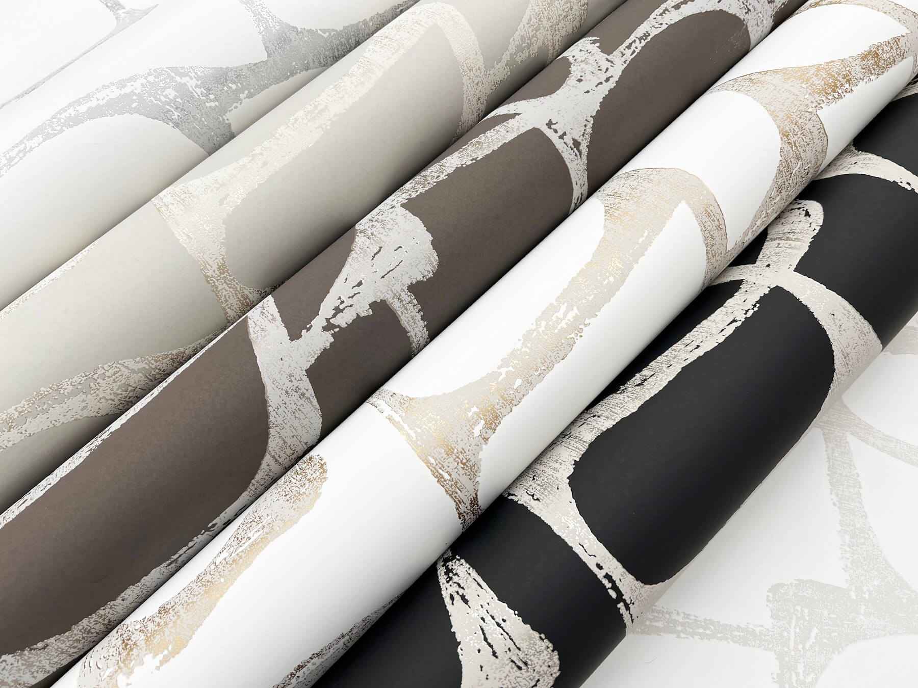 Craftsman Geometric White & Gold Wallpaper - York Wallcoverings - DF3351 - York Wallcoverings Wallpaper