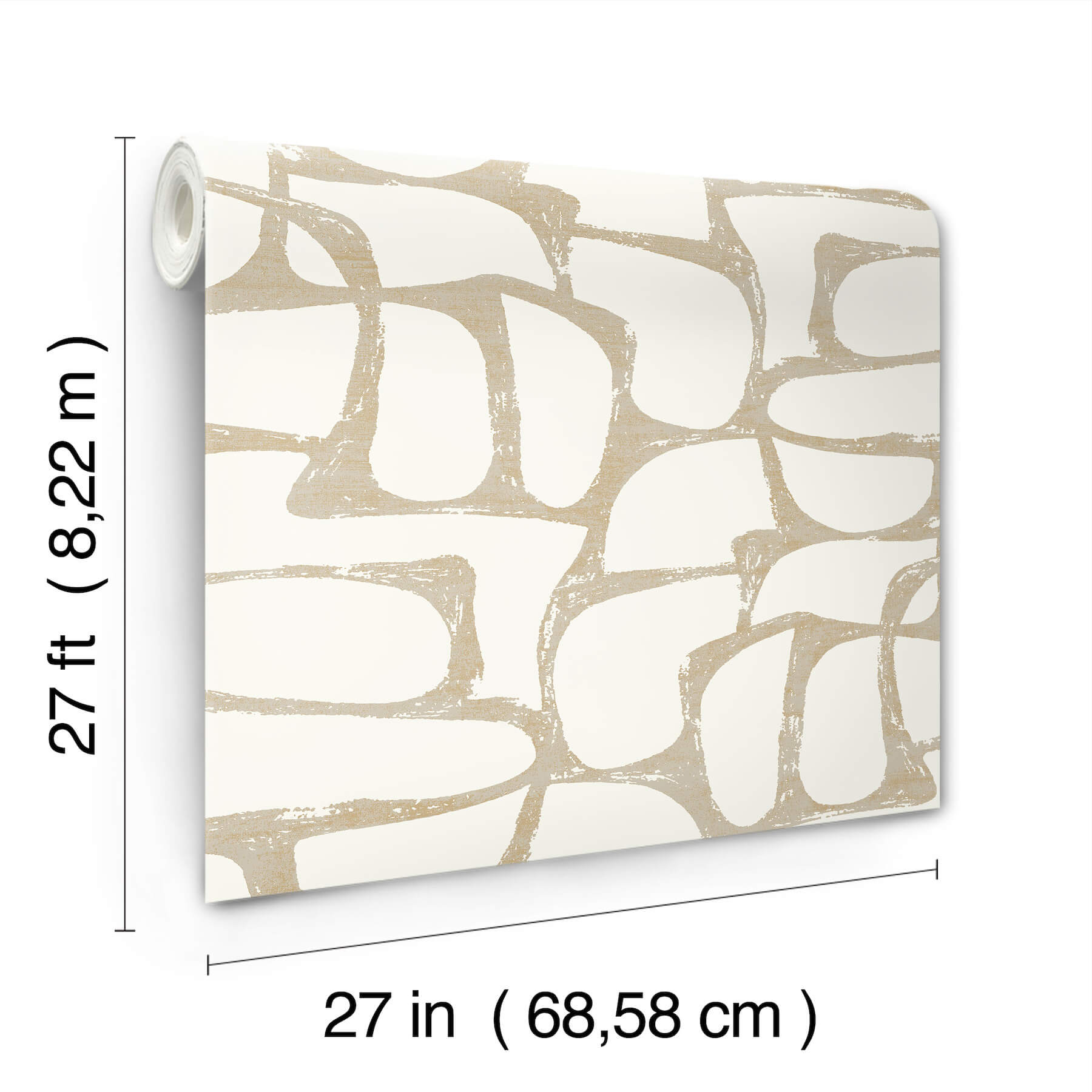 craftsman-geometric-white-gold-wallpaper-york-wallcoverings-df3351 - York Wallcoverings Wallpaper