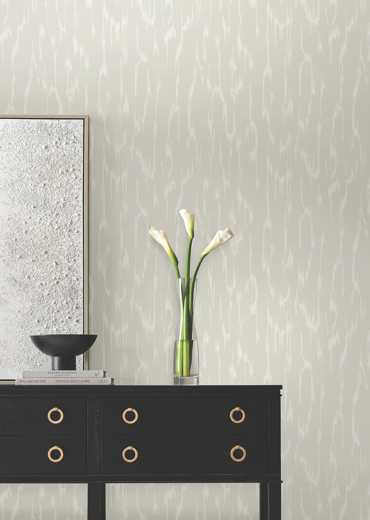 flowing-light-grey-wallpaper-york-wallcoverings-df3361 - York Wallcoverings Wallpaper