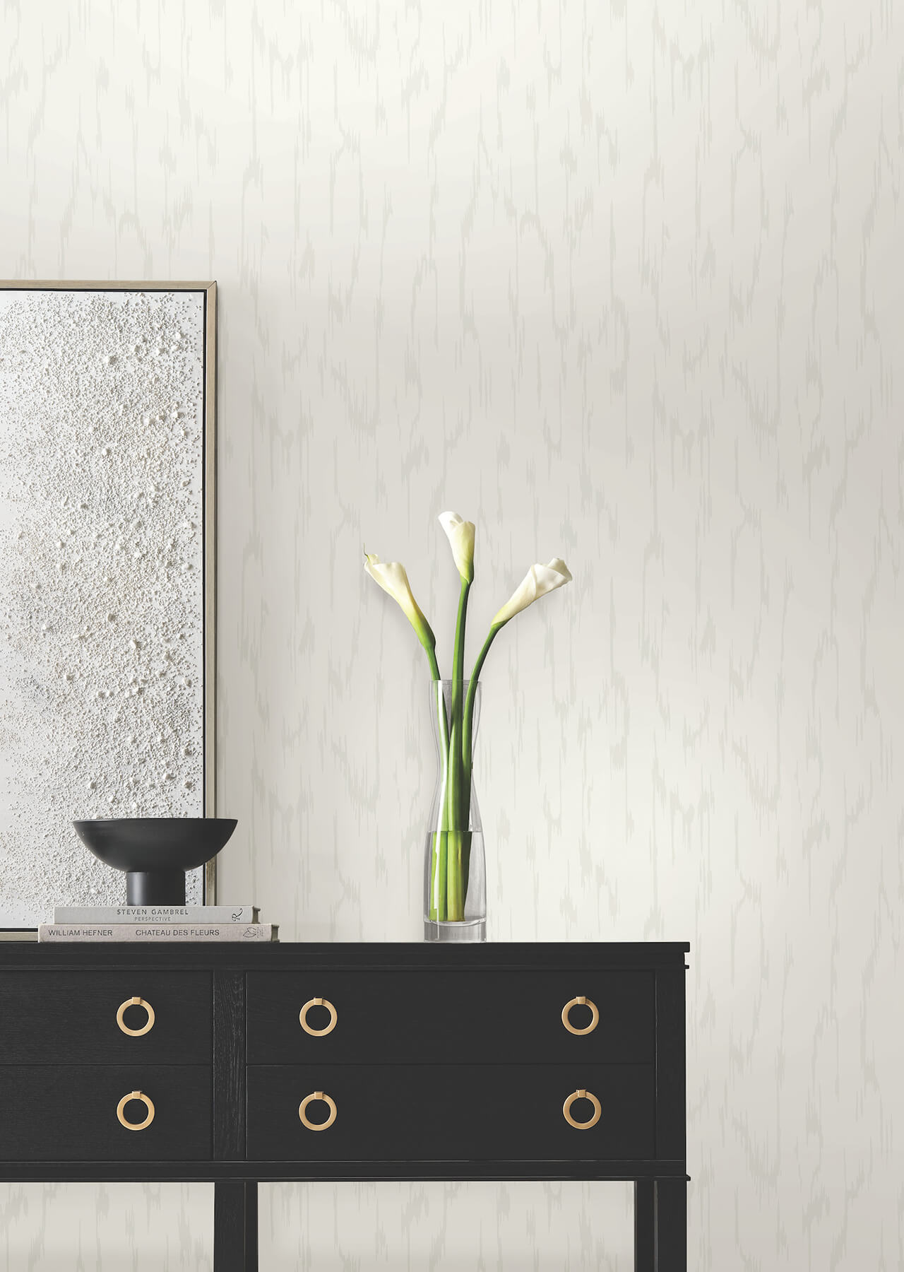 flowing-white-wallpaper-york-wallcoverings-df3365 - York Wallcoverings Wallpaper