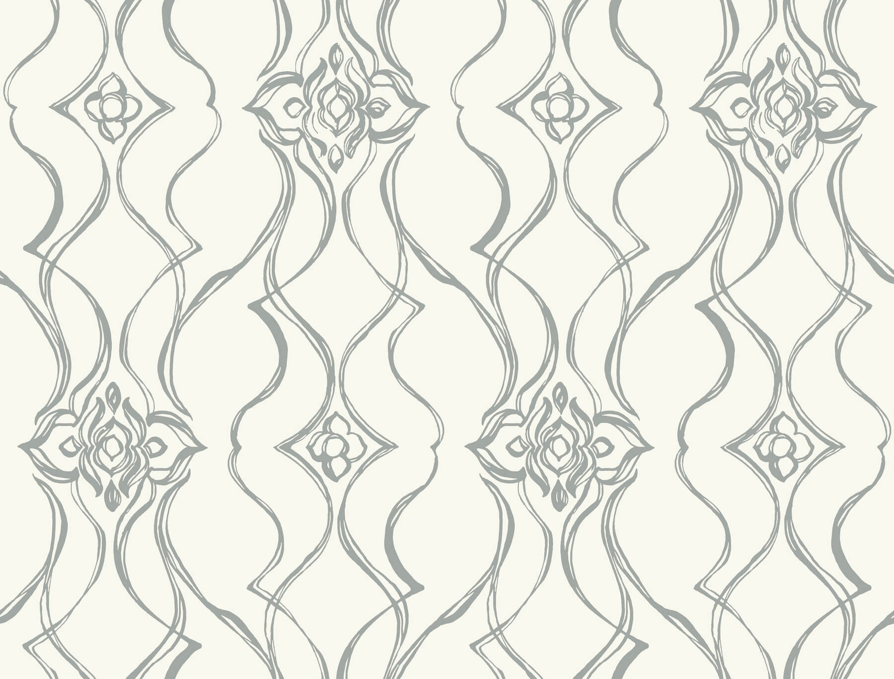 pirouette-white-silver-wallpaper-york-wallcoverings-df3373 - York Wallcoverings Wallpaper