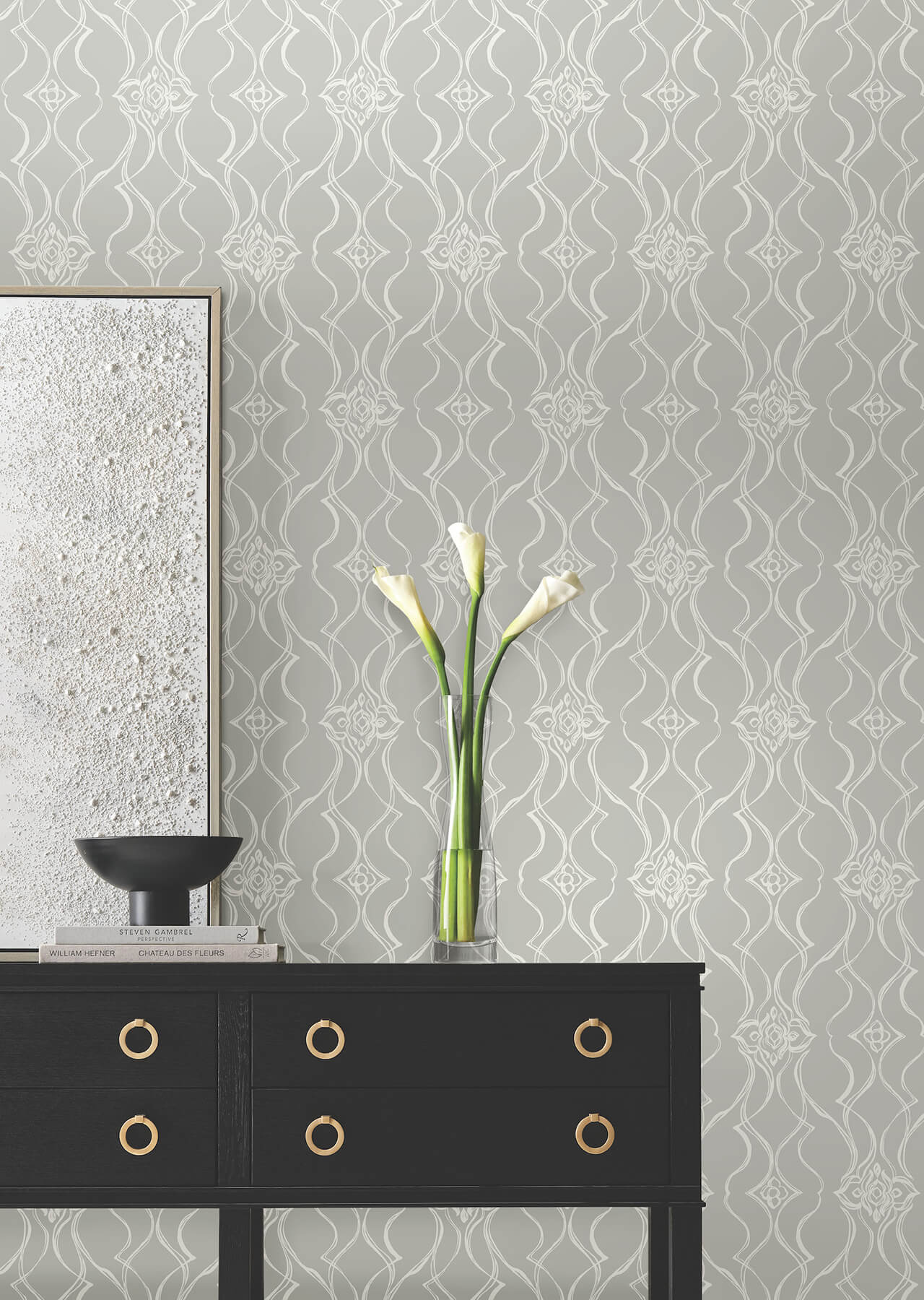 pirouette-grey-wallpaper-york-wallcoverings-df3374 - York Wallcoverings Wallpaper