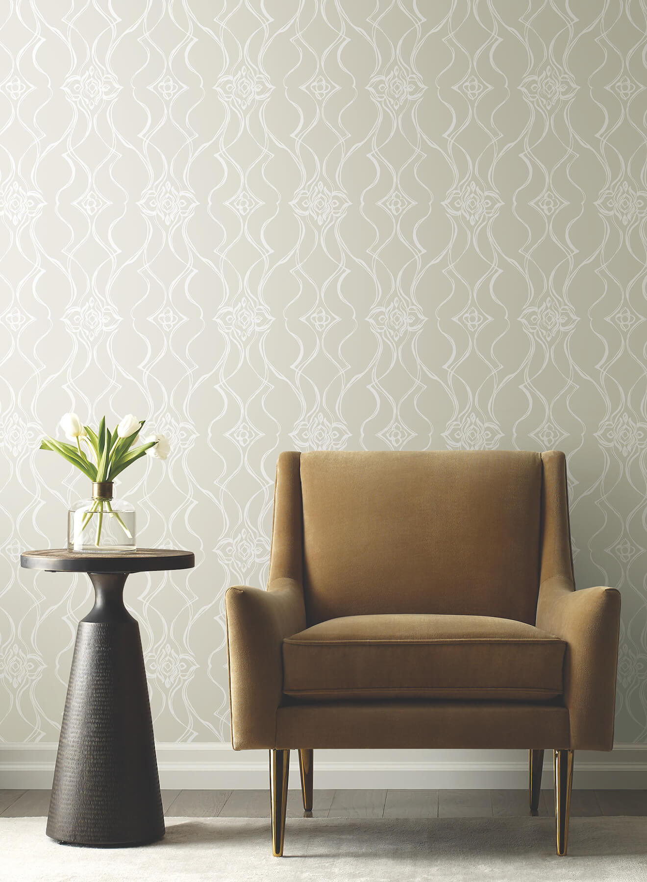 pirouette-beige-wallpaper-york-wallcoverings-df3375 - York Wallcoverings Wallpaper