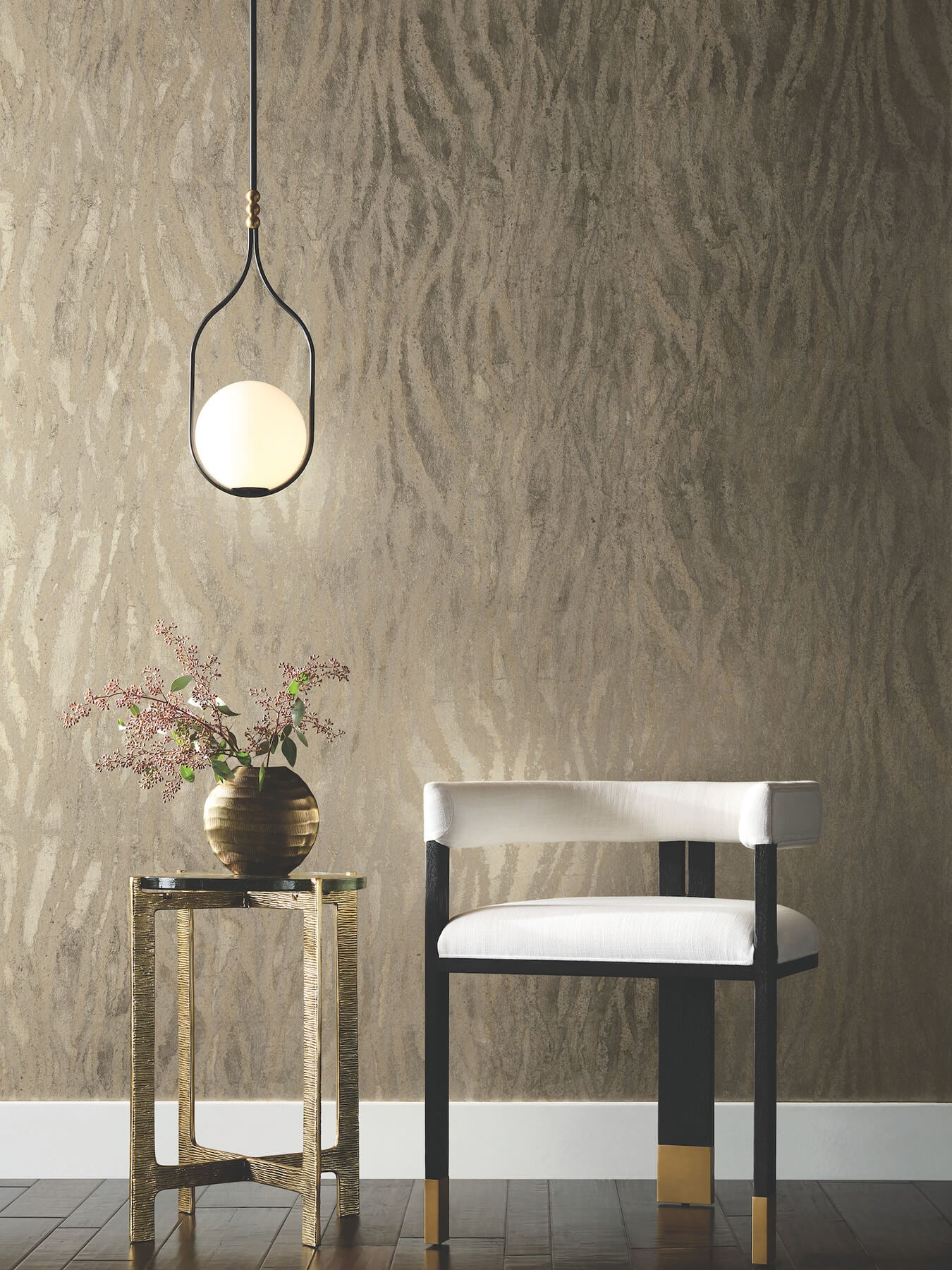 zebra-chic-glint-wallpaper-york-wallcoverings-df3393 - York Wallcoverings Wallpaper