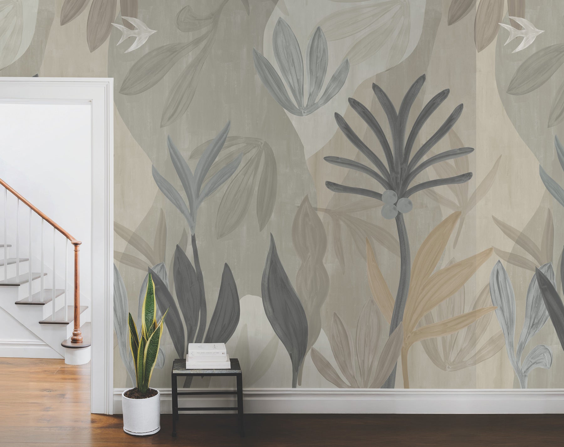 Chambord Gardens Graphite & Carbon Wall Mural - York Wallcoverings - ZM2848M - York Wallcoverings Wallpaper