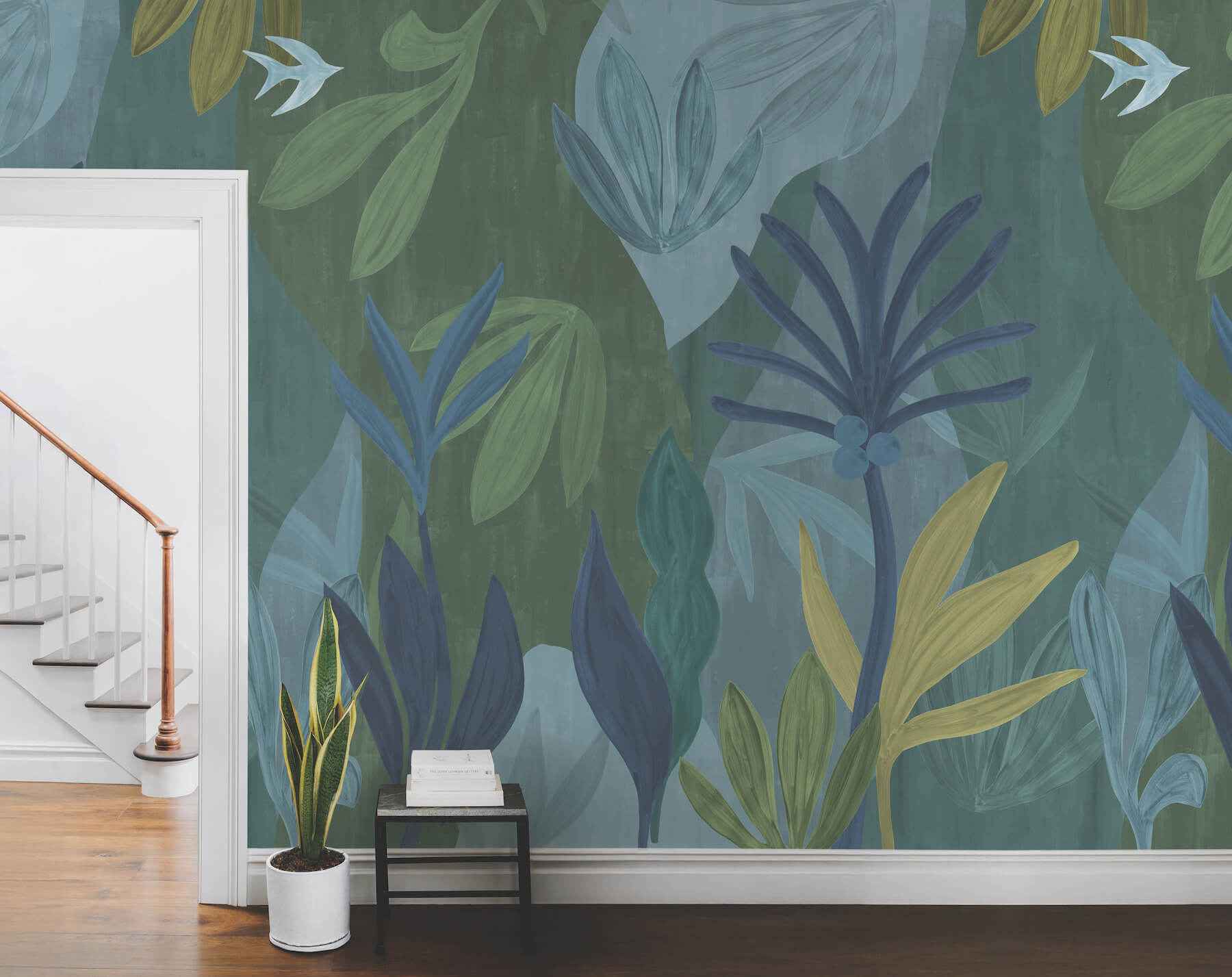Chambord Gardens Ultramarine Wall Mural - York Wallcoverings - ZM2849M - York Wallcoverings Wallpaper