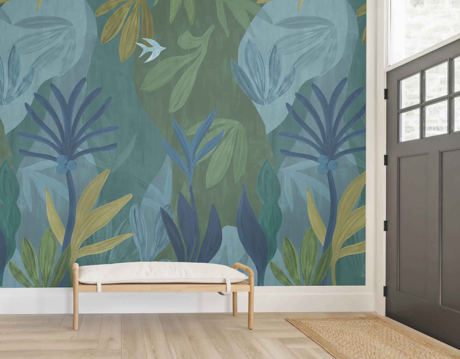 Chambord Gardens Ultramarine Wall Mural - York Wallcoverings - ZM2849M - York Wallcoverings Wallpaper