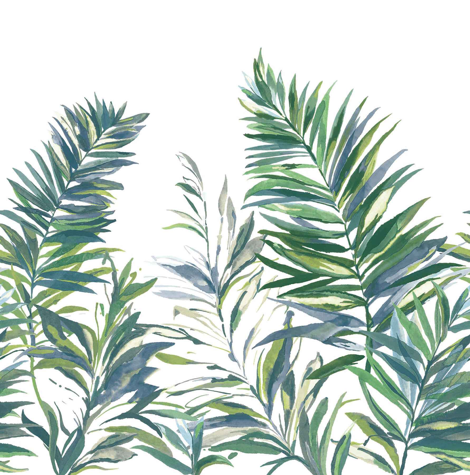 Swaying Palms Green & Blue Mural - York Wallcoverings - GN2546M