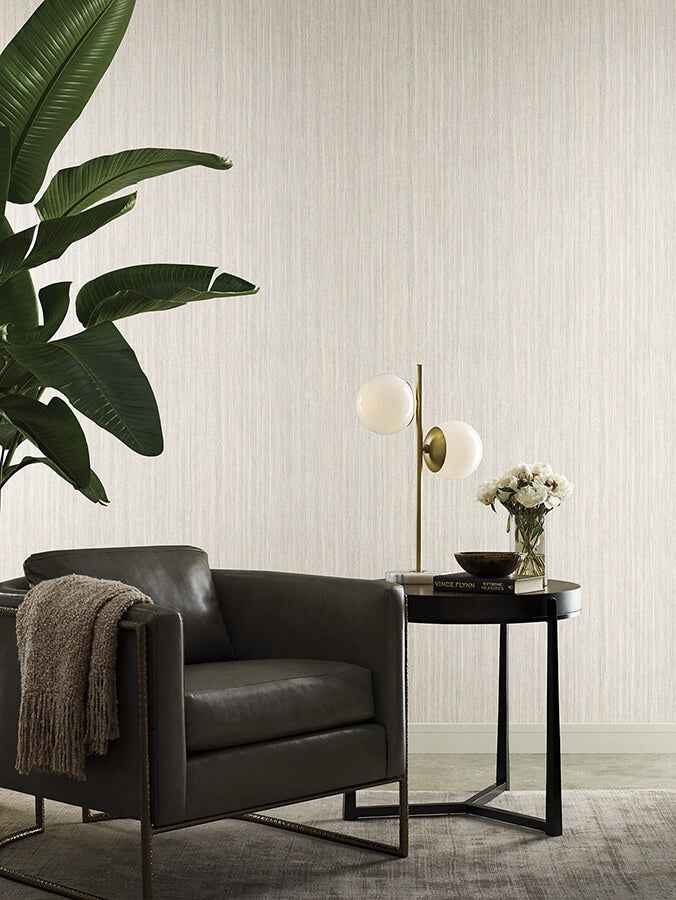 Wistman Stripe Cream Wallpaper - York Wallcoverings - SI25714 - York Wallcoverings Wallpaper