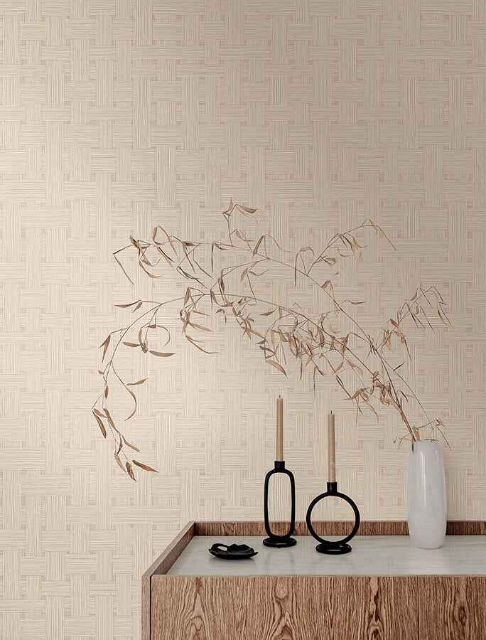 Basketry Wheat Wallpaper - York Wallcoverings - SI25721