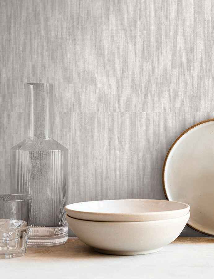 Lilah Warm Grey Wallpaper - York Wallcoverings - SI25774 - York Wallcoverings Wallpaper