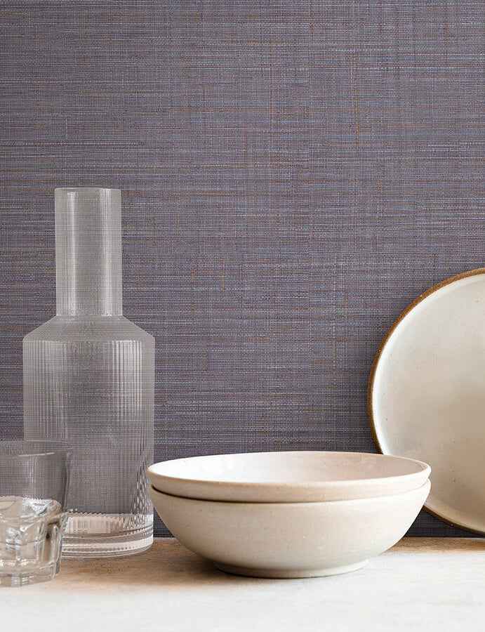 Lotus Silk Lilac Wallpaper - York Wallcoverings - SI25870 - York Wallcoverings Wallpaper
