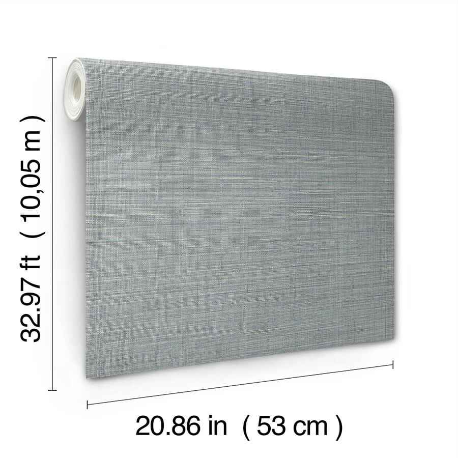 Lotus Silk Steel Blue Wallpaper - York Wallcoverings - SI25873 - York Wallcoverings Wallpaper