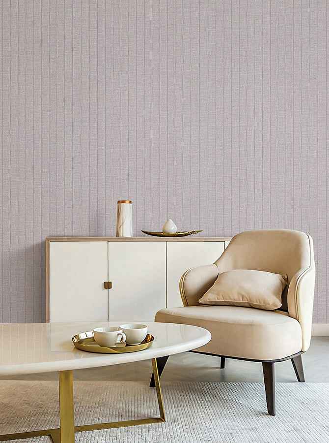 Cording Stripe Dove Grey Wallpaper - York Wallcoverings - SI26127 - York Wallcoverings Wallpaper