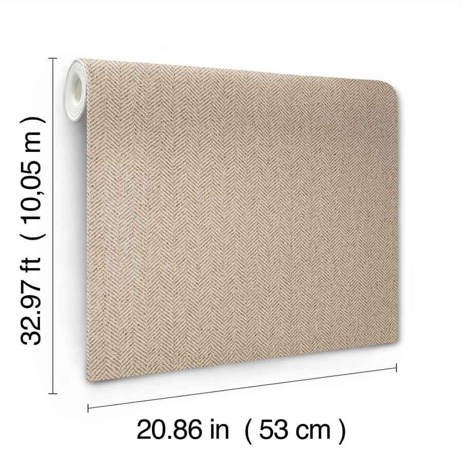 Tailored Chevron Hazelnut Wallpaper - York Wallcoverings - SI26130 - York Wallcoverings Wallpaper