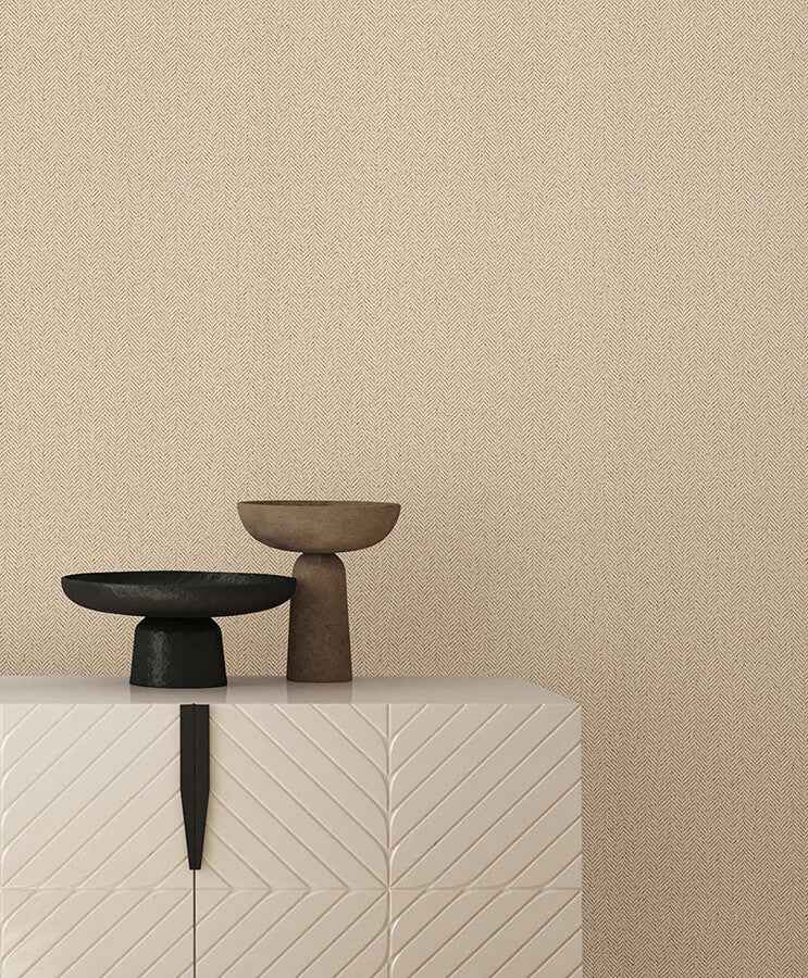 Tailored Chevron Wheat Wallpaper - York Wallcoverings - SI26132 - York Wallcoverings Wallpaper