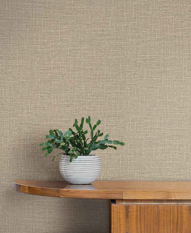 Loom Hazelnut Wallpaper - York Wallcoverings - SI26144 - York Wallcoverings Wallpaper