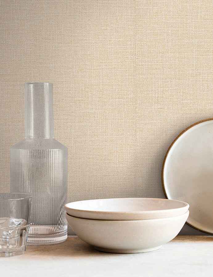 Loom Wheat Wallpaper - York Wallcoverings - SI26145 - York Wallcoverings Wallpaper
