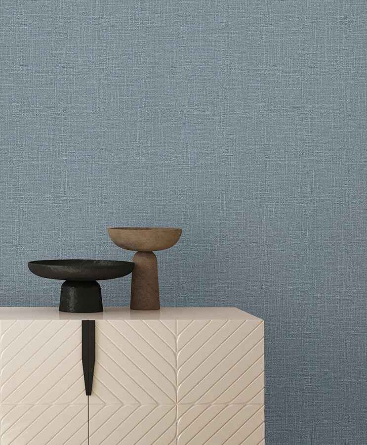 Loom Sky Blue Wallpaper - York Wallcoverings - SI26158