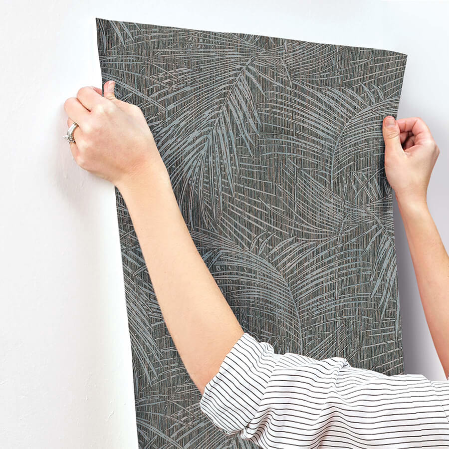 della-palm-blue-multi-wallpaper-york-wallcoverings-si50610 - York Wallcoverings Wallpaper