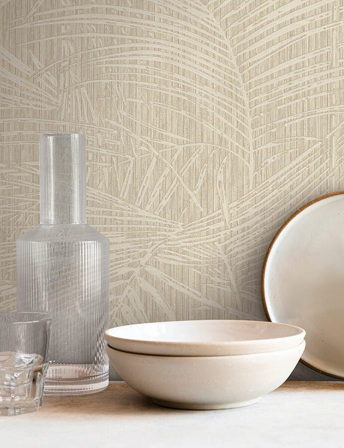 della-palm-shell-wallpaper-york-wallcoverings-si50611 - York Wallcoverings Wallpaper