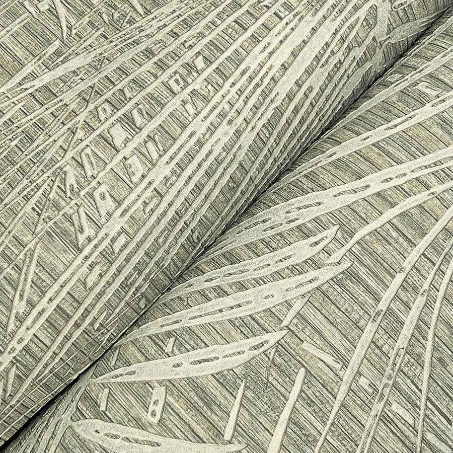 Della Palm Dark Taupe Wallpaper - York Wallcoverings - SI50612 - York Wallcoverings Wallpaper