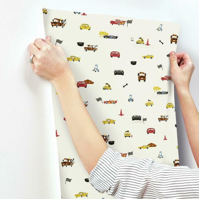 disney-and-pixar-cars-racing-spot-wallpaper-cream-york-wallcoverings-di0922