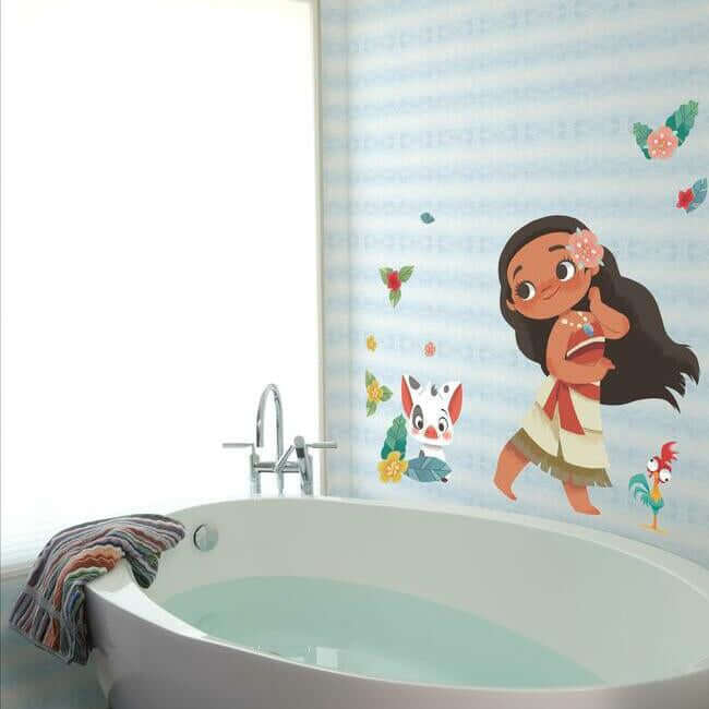 Disney The Little Mermaid Swim Teal Wallpaper - York Wallcoverings - DI0957 - York Wallcoverings Wallpaper