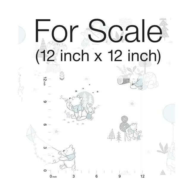 disney-winnie-the-pooh-playmates-white-blue-wallpaper-york-wallcoverings-di0983 - York Wallcoverings Wallpaper