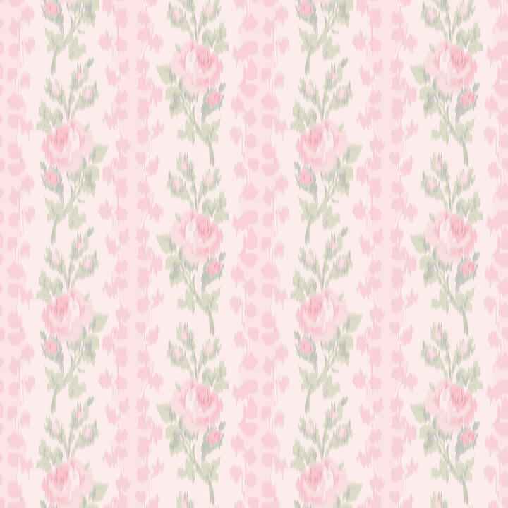 Blooming Heirloom Strawberry Macaron Rose Stripe Peel and Stick Wallpaper - York Wallcoverings - LFS6491 - York Wallcoverings Wallpaper