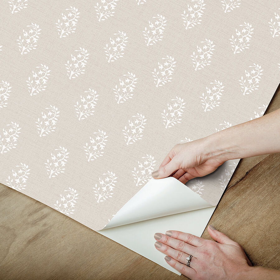 safia-sand-peel-and-stick-wallpaper-york-wallcoverings-nns6513 - York Wallcoverings Wallpaper