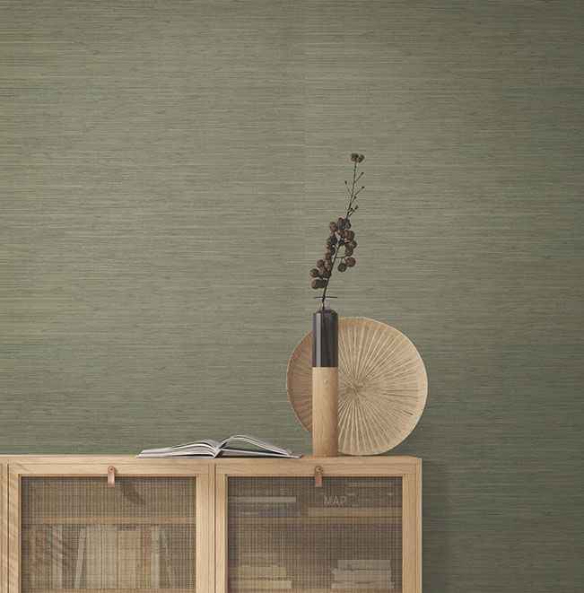 Kira Sage Hemp Grasscloth Wallpaper - York Wallcoverings - GRL86131 - York Wallcoverings Wallpaper
