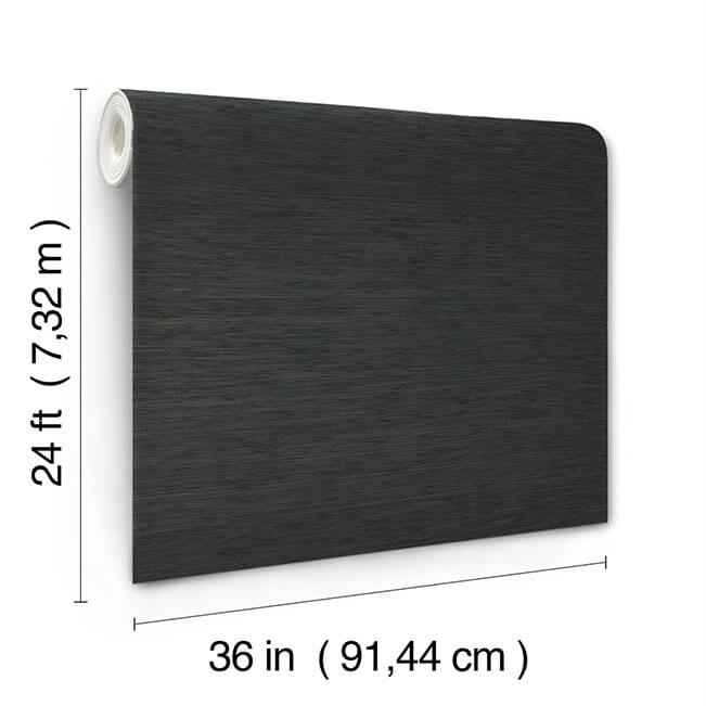 Kira Charcoal Hemp Grasscloth Wallpaper - York Wallcoverings - GRL86132 - York Wallcoverings Wallpaper