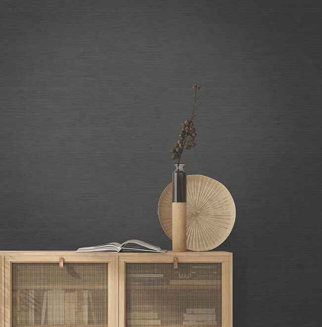 Kira Charcoal Hemp Grasscloth Wallpaper - York Wallcoverings - GRL86132 - York Wallcoverings Wallpaper